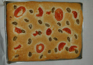 Focaccia pomodoro e olive